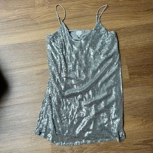 Silver sequin dress NEVER WORE